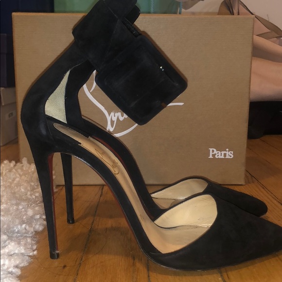 Christian Louboutin Harlem d’Orsay Black Velvet - Picture 1 of 4